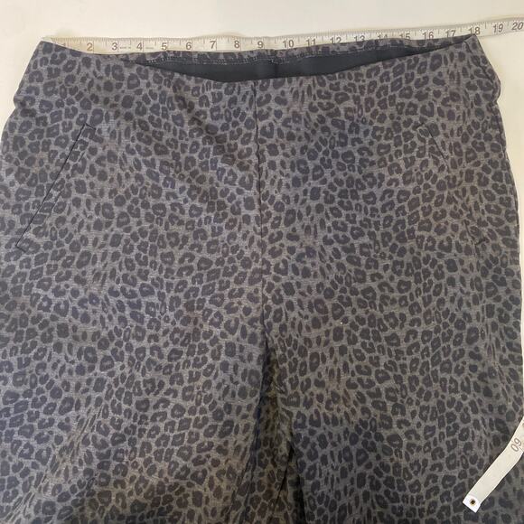 Chico’s Women’s Stretchy Leopard Print High Rise Leggings EUC Sz 16 Black Gray - Picture 7 of 10